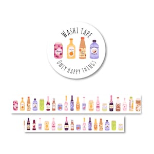 WASHI DRINKS / bevanda estiva rinfrescante bottiglia di tè che beve scrapbooking bullet journal posta ordinaria / onlyhappythings