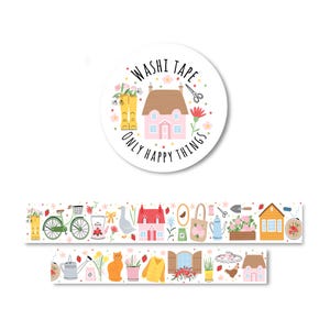WASHI TAPE PRIMAVERA / fiori simpatici animali posta ordinaria cancelleria / onlyhappythings