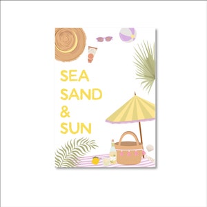 POSTCARD SEA SAND / sea sand and sun beach summer holiday card coconut postcrossing / onlyhappythings