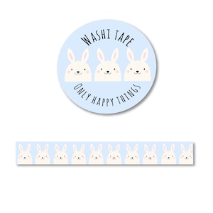 NASTRO WASHI CONIGLIETTO / coniglio blu carino cancelleria primaverile per posta a lumaca / onlyhappythings