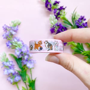 WASHI TAPE CATS / アリスト インスパイアされたディズニー テープ カタツムリの弾丸ジャーナル ステーショナリー プランナー / Onlyhappythings