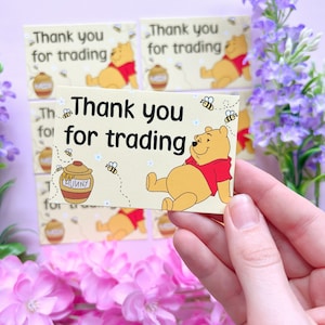CARTÕES DE OBRIGADO - obrigado pela troca de pins do ursinho Pooh - apenas coisas felizes