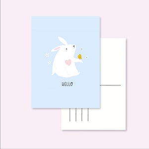 HASE-POSTKARTE / Hallo Osterfrühlingshase Postcrossing / onlyhappythings