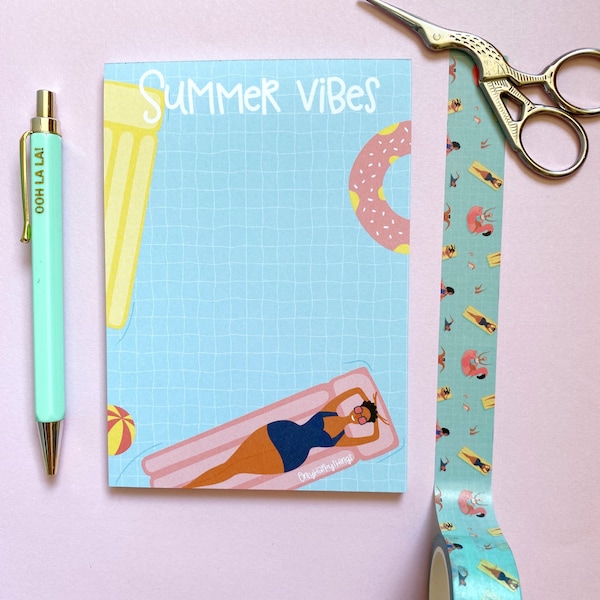 NOTEPAD SUMMER / tropical A6 stationery / onlyhappythings