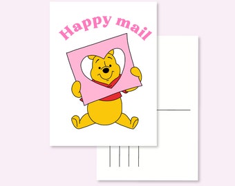 CORREIO POSTAL / correio feliz ursinho Pooh postcrossing / onlyhappythings