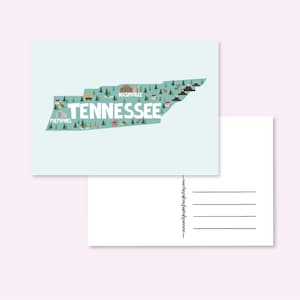 POSTCARD USA TENNESSEE / united states america map illustrated cute snailmail card postcrossing / onlyhappythings