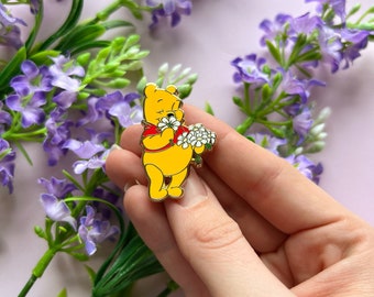 POOH INSPIRIERTE ANSTECKNADEL / Disney Gänseblümchenblume Winnie the Pooh Hartemaille Disneyland Disneyworld / onlyhappythings