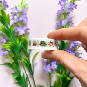 TEA TIME WASHI / お茶、コーヒー、郵便、ポスト、文房具、プランナー、バレットジャーナル / onlyhappythings