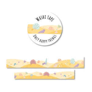 WASHI BEACH / Muscheln Strand Sommer Küste Schneckenpost Briefpapier Planer Bullet Journal / onlyhappythings