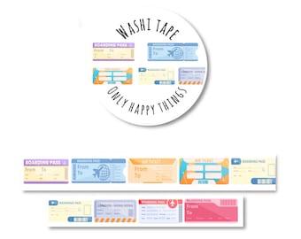 WASHI TAPE BOARDING PASS / travel holiday vacation stationery mail summer scrapbooking journal snail mail / onlyhappythings