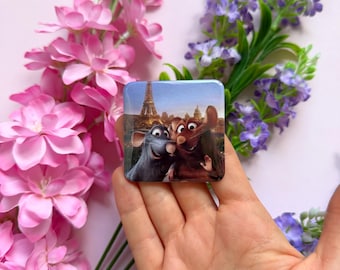 MAGNET RATATOUILLE / remy rat paris disney inspired fridge magnet / onlyhappythings