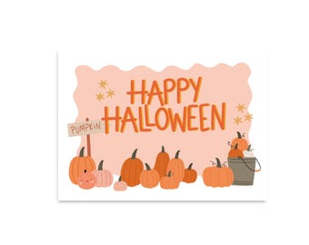 POSTCARD HALLOWEEN / happy halloween pumpkin cute snailmail card postcrossing / onlyhappythings