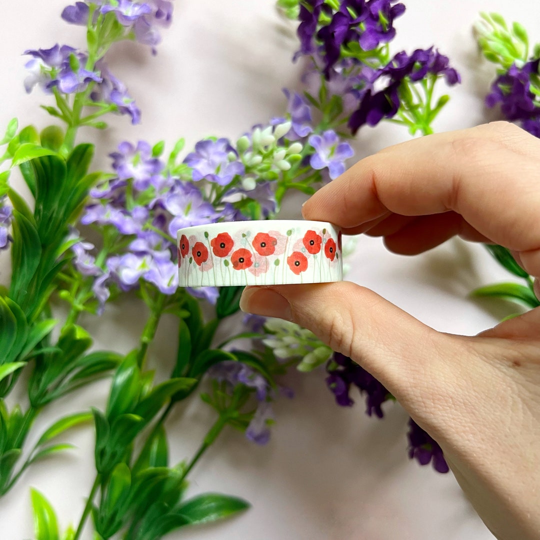 WASHI TAPE FLOWERS / Poppies Poppy Red Snailmail Post Stationery ...