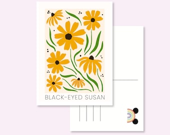FLOWER POSTCARD / spring black-eyed susan flowers postcrossing / onlyhappythings