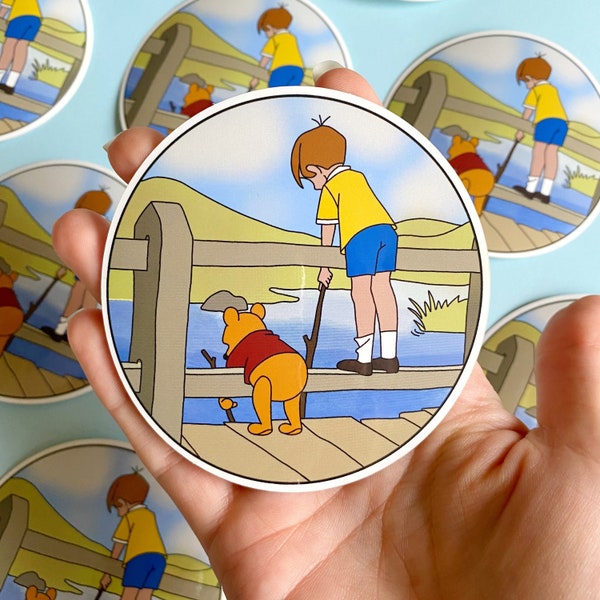 POOH INSPIRED STICKER / Winnie the Pooh Christopher Robin Disney vinilo pegatina / onlyhappythings