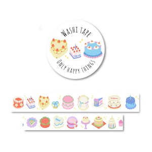WASHI TAPE CAKE / birthday party pastry sweets snailmail planner post stationery party / onlyhappythings