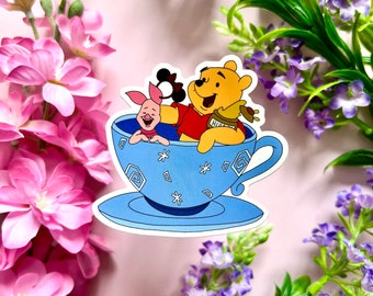 AUTOCOLLANT INSPIRÉ DE L’OURSON / Winnie l’ourson tasse à thé tasse à thé autocollant Disney / onlyhappythings