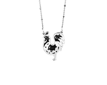 Chinese Zodiac Year Of The Rooster Sterling Silver Pendant