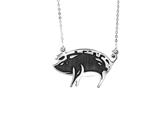 Zodiaque chinois Année du cochon Sterling Silver Pendentif