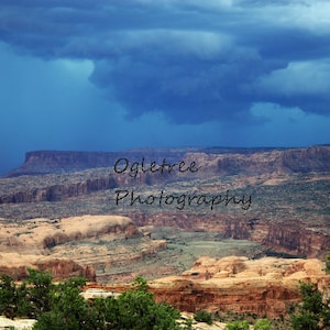 Thunderstorm in Moab Utah mountains. Instant download.