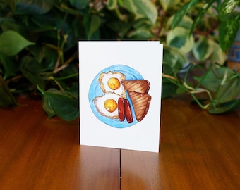 Frühstücks-Gruß-Karte | Küchen Kunst | Geschenk für sie | Schreibwaren |