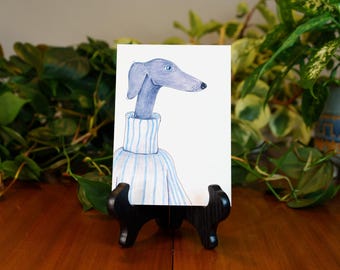 Greyhound Rollkragen Druck | Hund in Sweater |