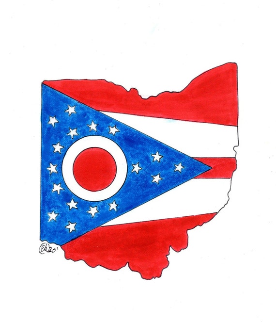 Ohio Flag Place Card Ohio Flag Place Card