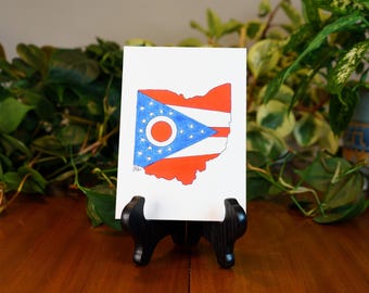 Ohio-Flagge | Kunst | Illustration | Drucken