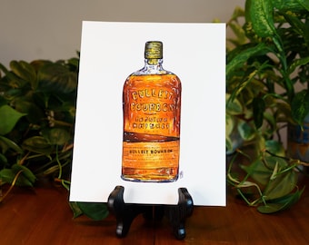 Maker's Mark 8 X10 Print | Whiskey Art | Drink Painting | Bourbon