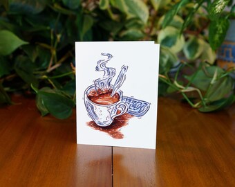 Kaffeetasse Grußkarte | Morgenkaffee | Geschenk für Ihn | Schreibwaren |