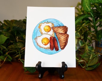 Frühstücksteller Print | Küchen Kunst | Geschenk für sie | Abbildung