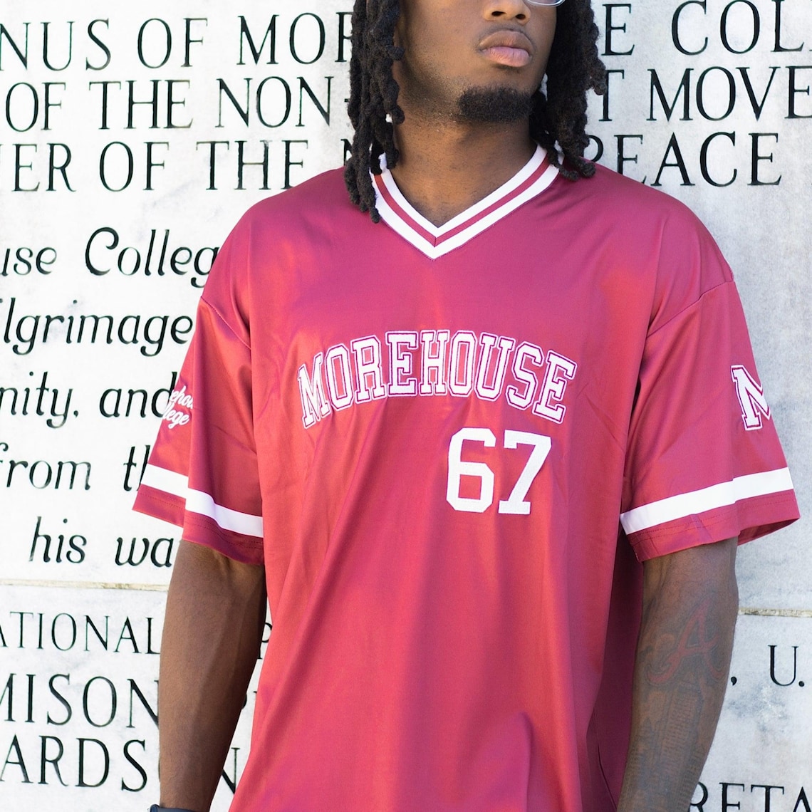 Morehouse College HBCU Embroidered Baseball Jersey - Etsy