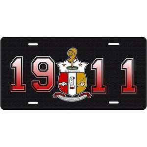 Kappa Alpha Psi 1911 Aluminum Car tag