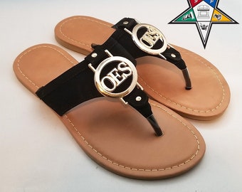 Order of the eastern star OES open toe thong Sandal