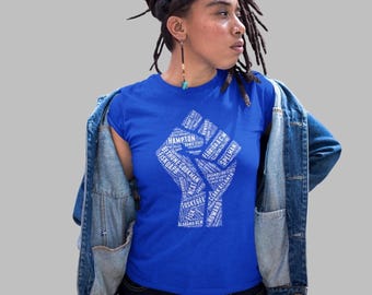 T-shirt collage « Poing / Afrique » Zeta Phi Beta HBCU