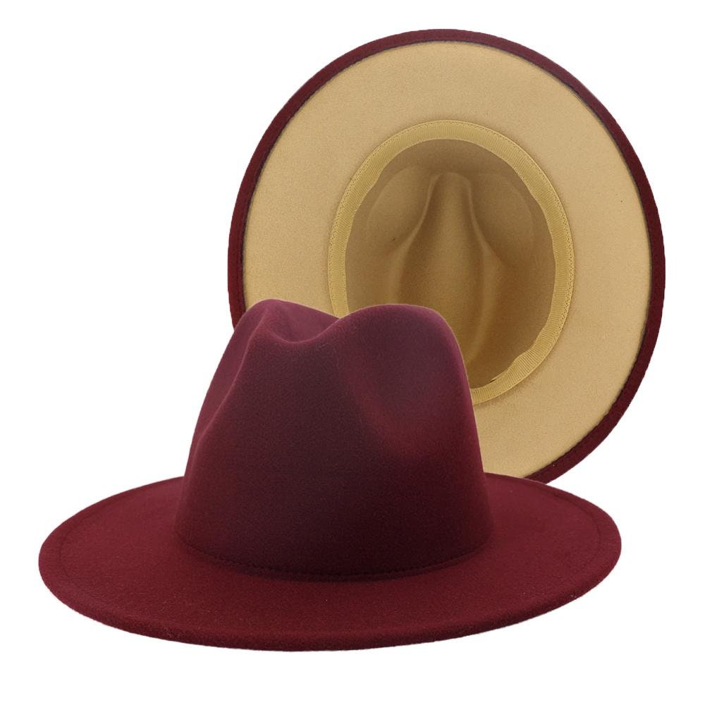 Chic Women\'s Burgundy Hat with Cream Details Chic Women main image 3