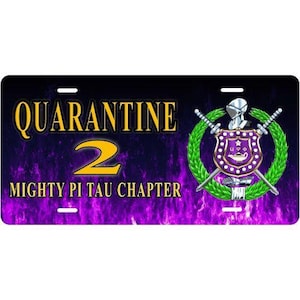 Omega Psi Phi Custom aluminum car tag Add line name and or Chapter