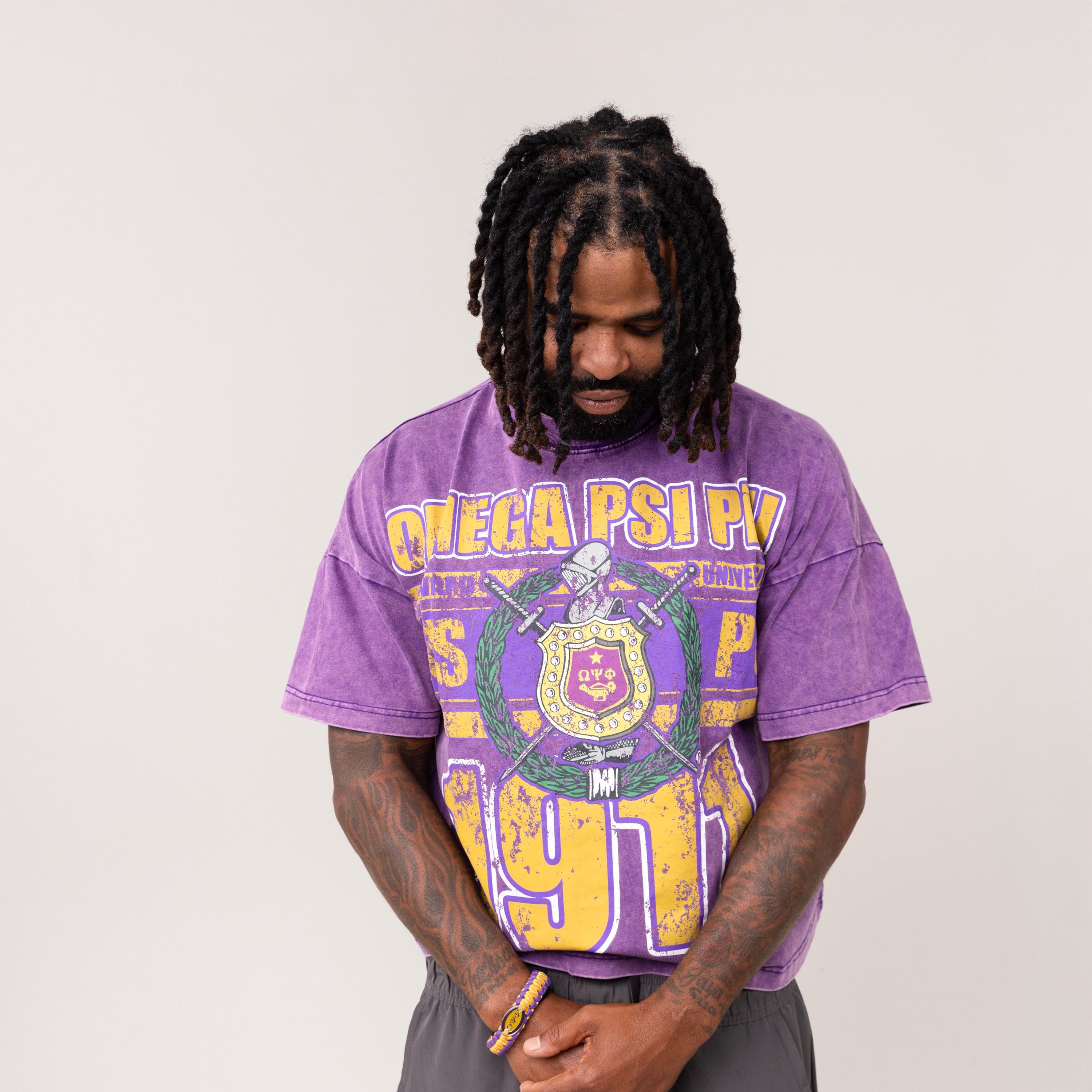 Omega Psi Phi Acid Wash Howard University Box Tee - Etsy