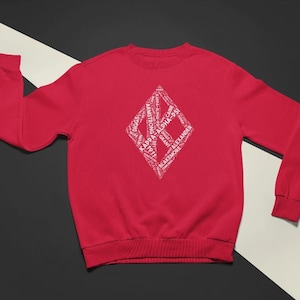 Kappa Alpha Psi word collage diamond screen printed t-shirt / sweater