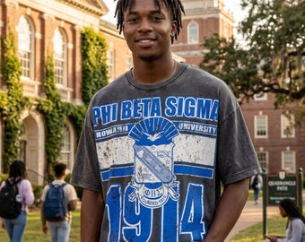 Phi Beta Signar Acid Wash Box T-Shirt