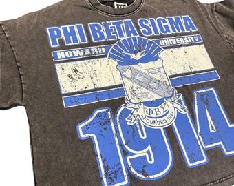 T-shirt délavé à l'acide Phi Beta Sigma