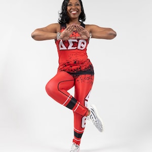 Delta Sigma Theta Black and Red Leggings / Legging Sets