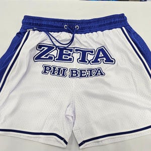 Zeta Phi Beta Embroidered Shorts