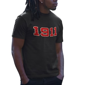 Kappa Alpha Psi 1911 screen printed distressed letter tee