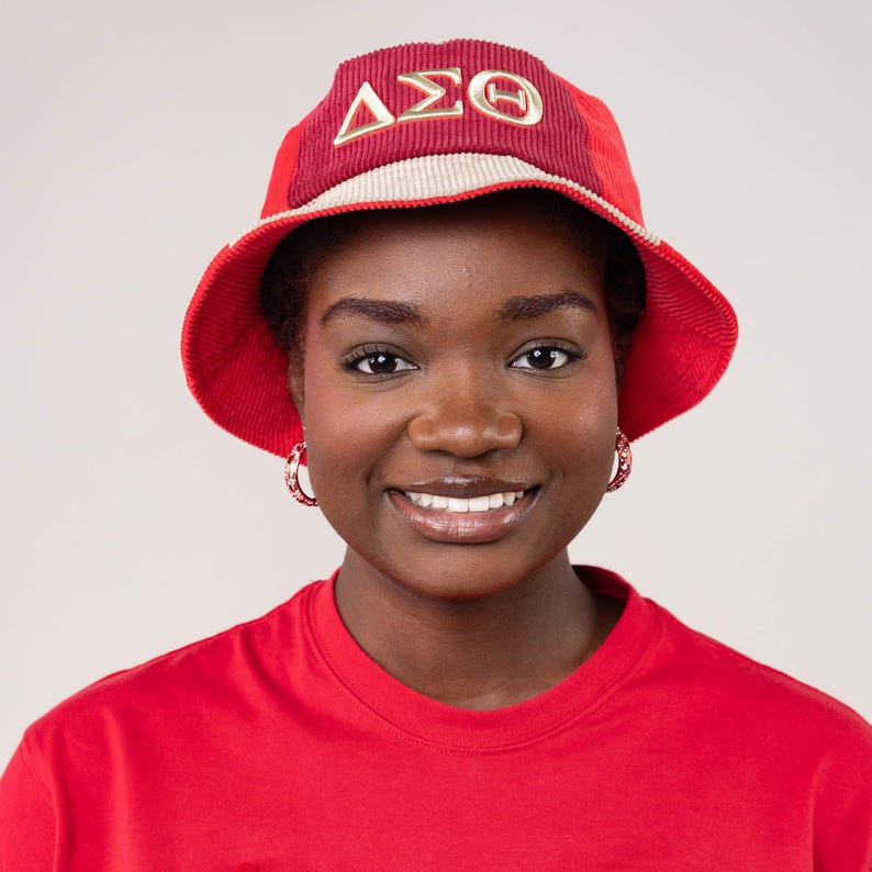 Delta Sigma Theta Corduroy Bucket Hat With 3D Embroidered Letters - Etsy