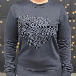 Sigma Gamma Rho Black on Black Crewneck Sweater