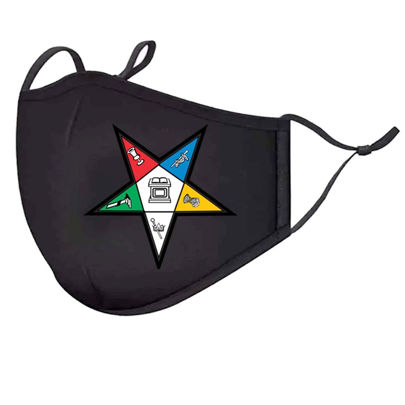 Order of Eastern Star Face Mask: USA Made Cotton Blend With Filter ...