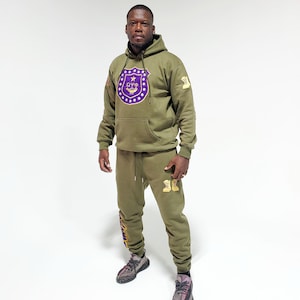 Omega Psi Phi Embroidered / Chenille Jogging Suit