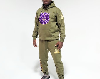 Omega Psi Phi Embroidered / Chenille Jogging Suit