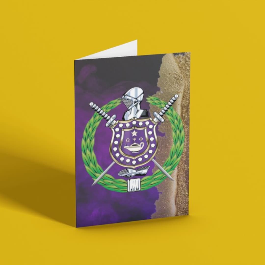 Omega Psi Phi Greeting Cards Etsy